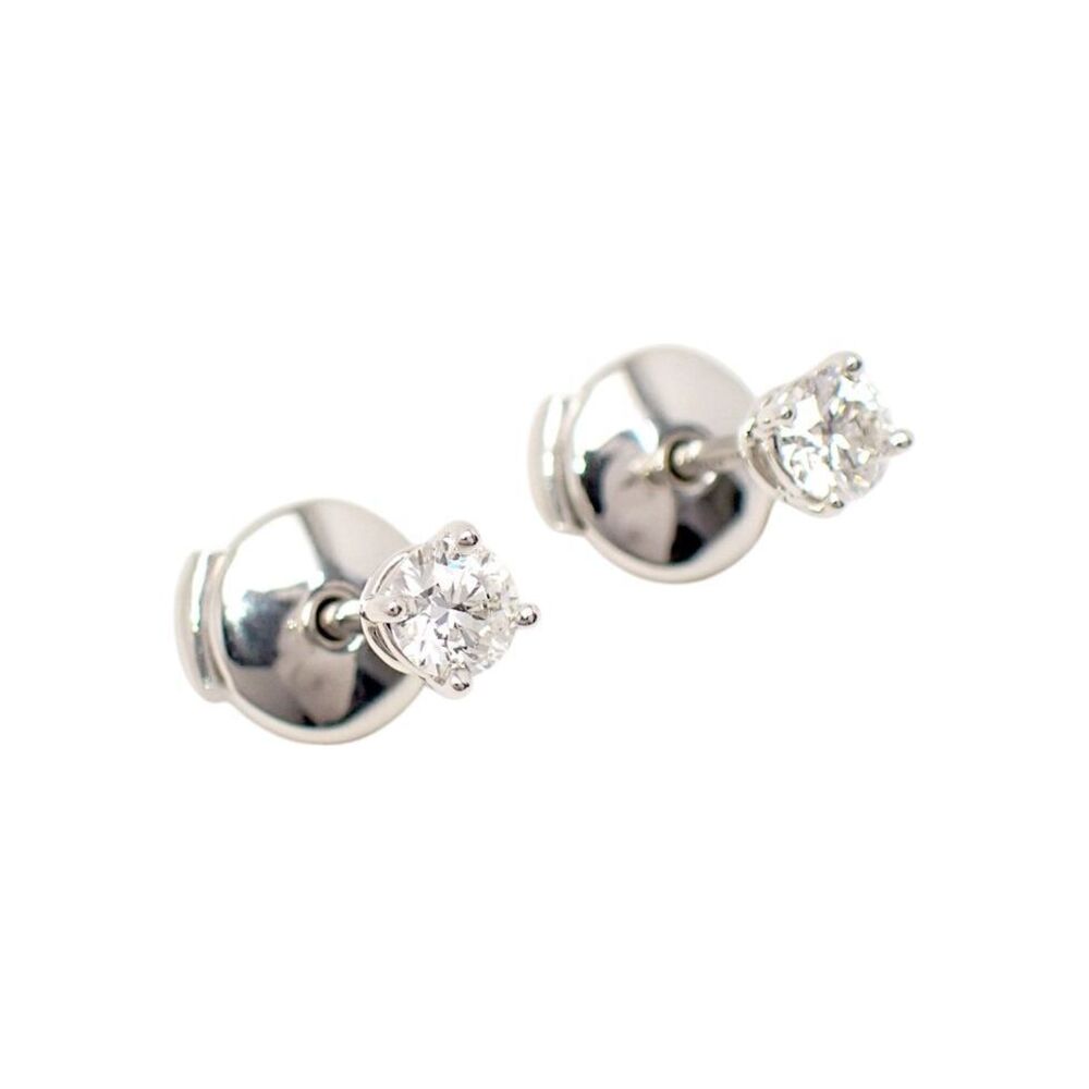Tiffany Diamond Solitaire Stud Earrings
